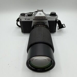 Asahi Pentax K1000 SE SLR Film Camera w/ Sears 80-200mm Lens - Tested & Working